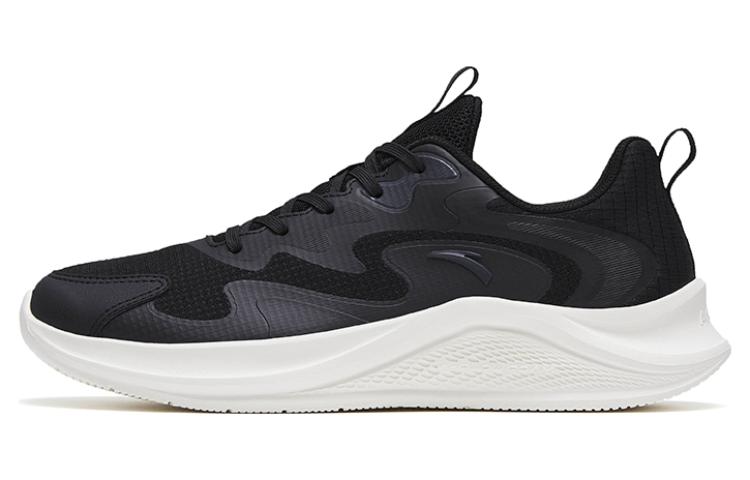 Anta Walk Cushioning, Slip Resistant, Abrasion Resistant, Lightweight, Rebound Low Top Running Shoes Men's Black White