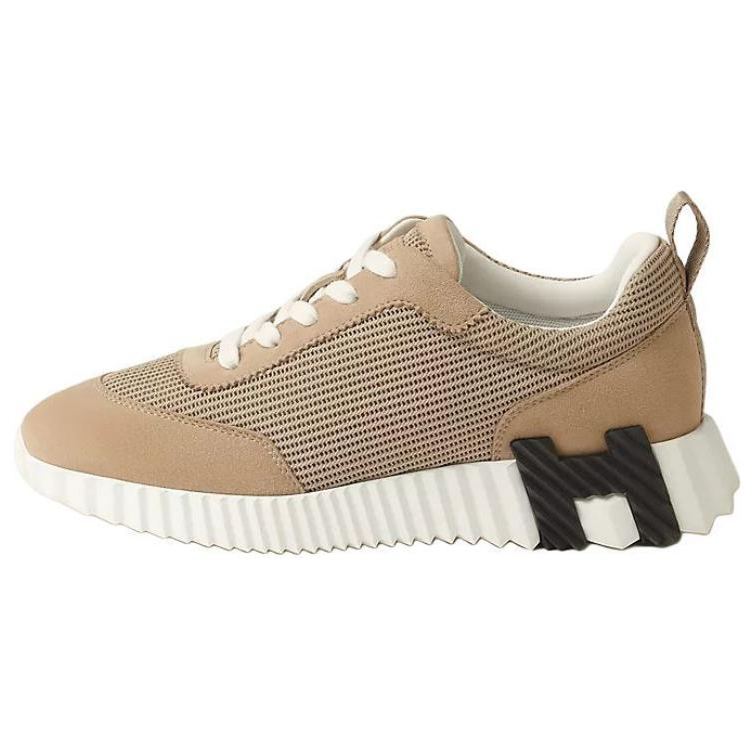 HERMES Bouncing Low-Top Casual Shoes Women's Umber