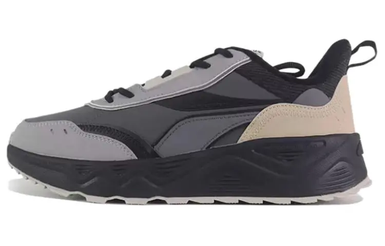 361° Thermal Cushioning Abrasion Resistant Low Top Running Shoes Men's Obsidian Black Smoke Gray