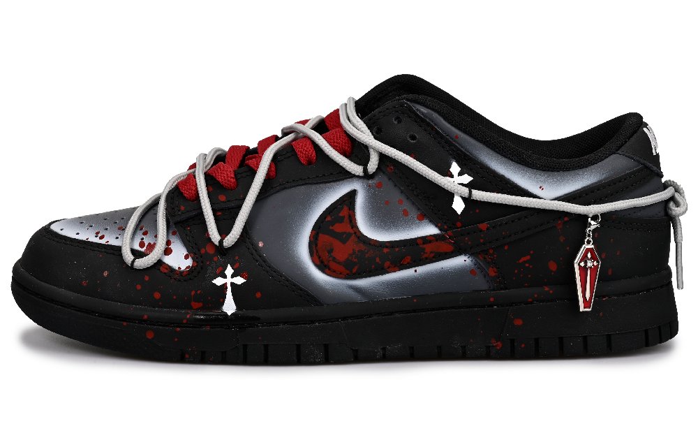 Nike Dunk Impact Resistance Low-Top Skateboard Shoes Unisex Black Red