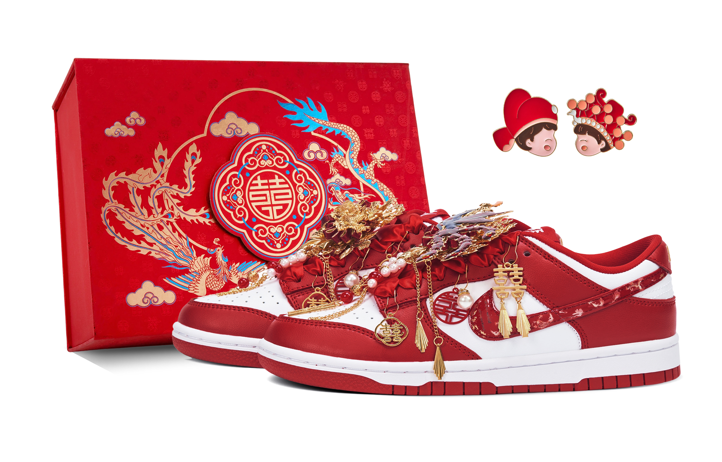 Nike Dunk Low top Skateboard Shoes Unisex Red
