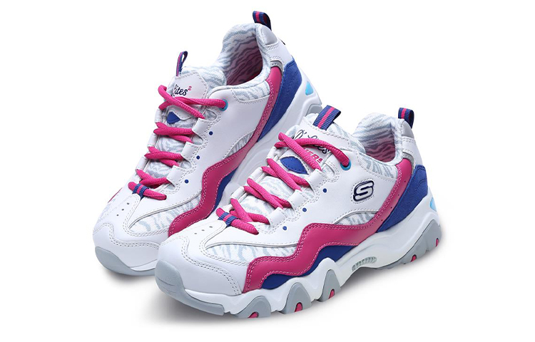 Skechers D'LITES 2.0 Low Top Casual Shoes Women's White Red купить в интернет-магазине Yoocart с быстрой доставкой по России.