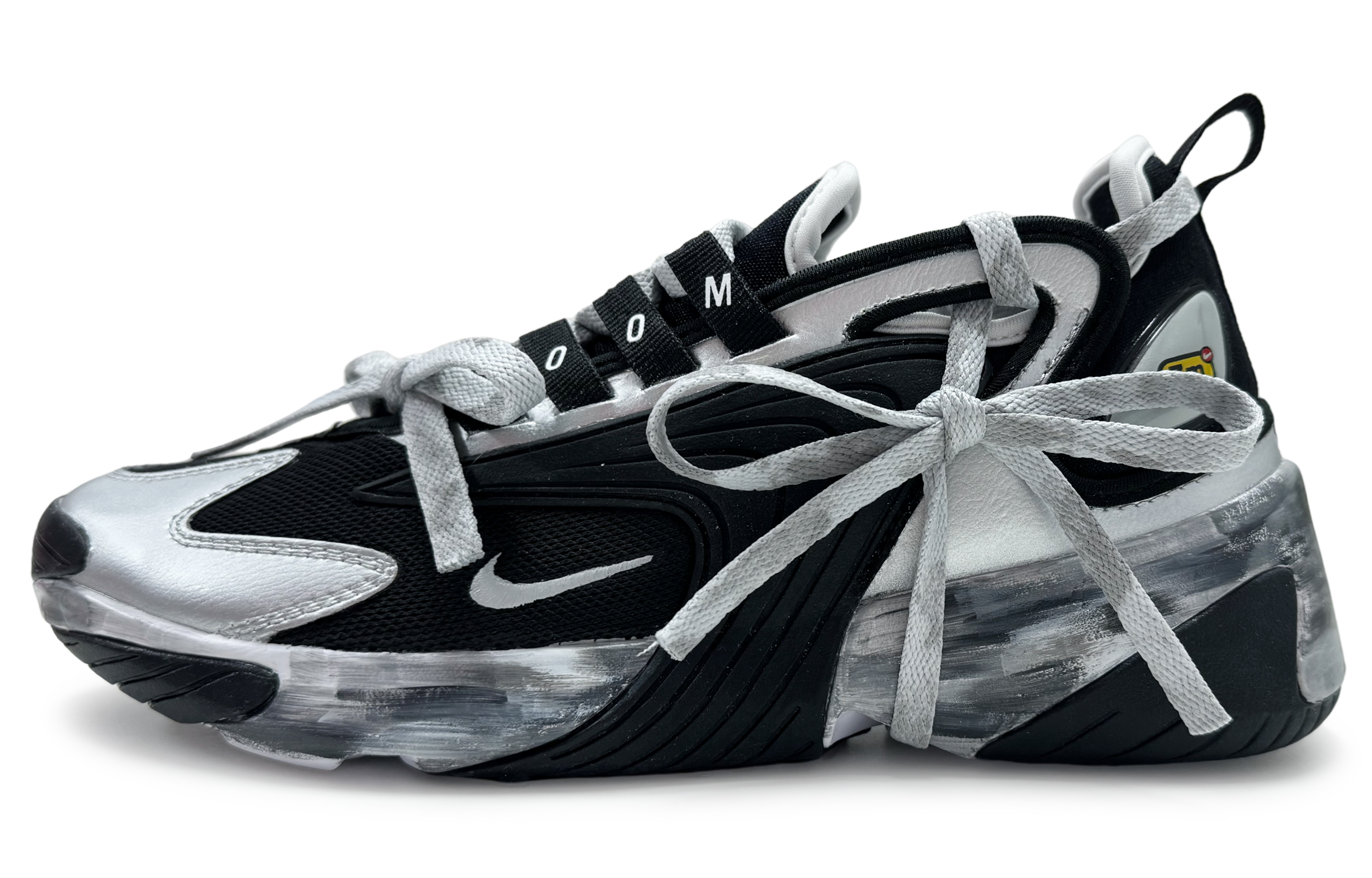 Nike Zoom 2K Cushioned Wear-Resistant Breathable Low-Top Training Running Shoes Men's Black Silver