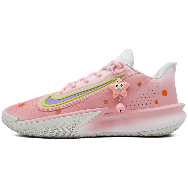 Nike Precision 7 Cushioning Anti-Slip And Wear-Resistant Low-Top Basketball Shoes Unisex Pink