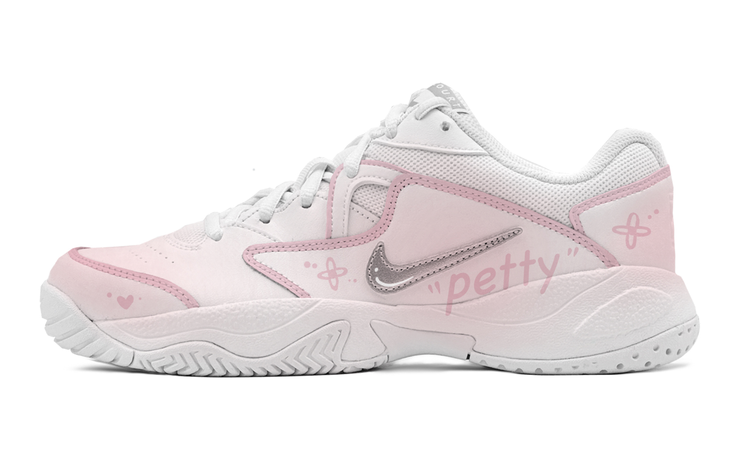 Nike Court Lite 2 Summer Travel 520 Pink Sweetheart Anti-Slip Wear-Resistant Low-Top Skateboard Shoes Women's Pink