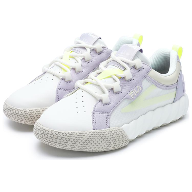 FILA CAMPO Cushioning Wear-Resistant Low-Top Skateboard Shoes Women's White Purple