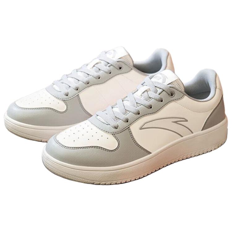 Anta Lightweight Wear resistant And Lightweight Low top Skateboard Shoes Men's White Gray
