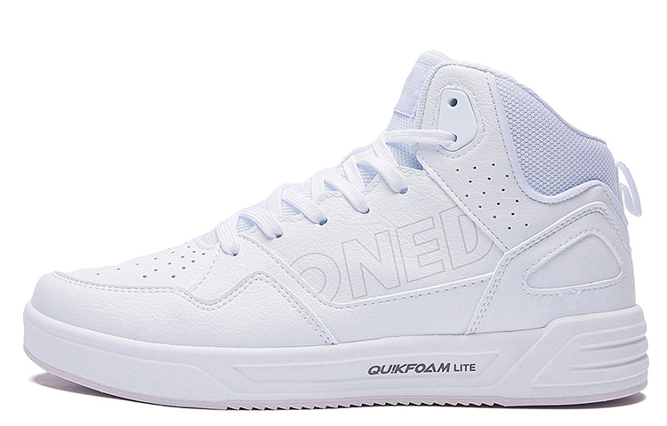 361° Abrasion Resistant Breathable High Top Skateboard Shoes Women's White