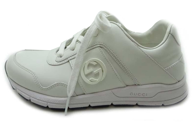 GUCCI Interlocking G Leather Sneakers Women's