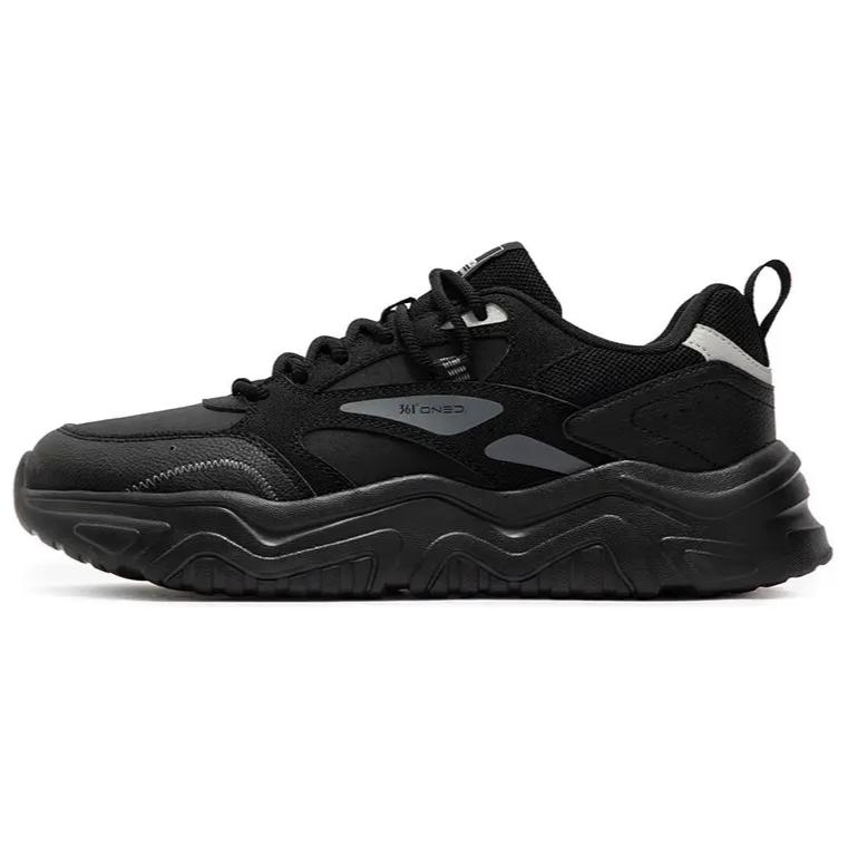 361° Wear-Resistant Slip-Resistant Low-Top Casual Shoes Men's Black
