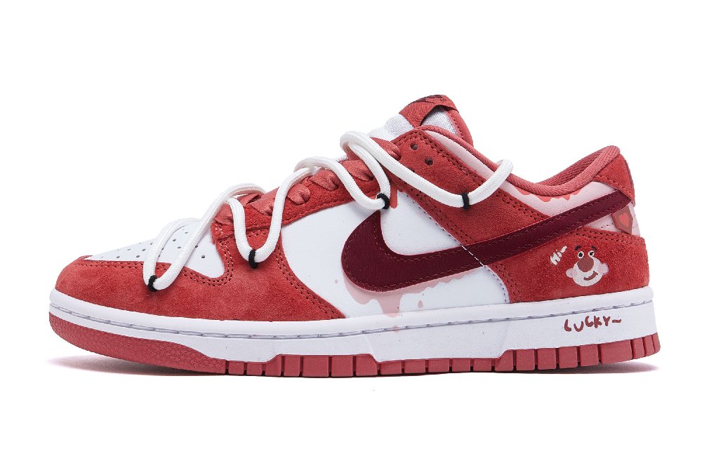 Nike Dunk Low WMNS 'Valenting's Day' Low-Top Skateboard Shoes Women's Pink Rose