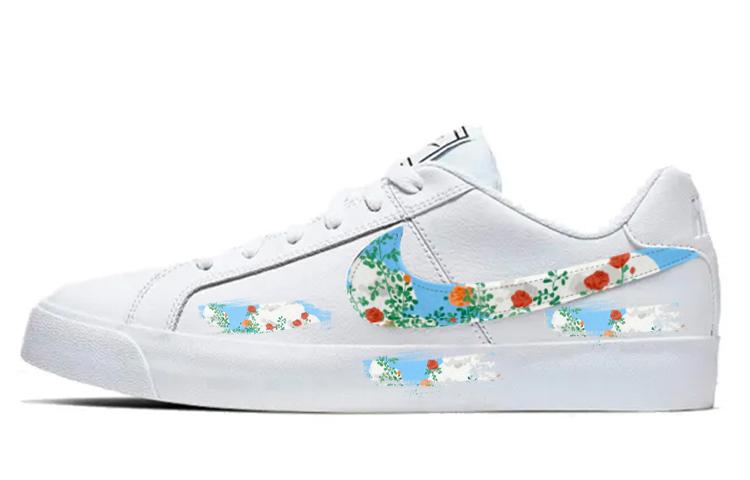 Nike Court Royale Skateboard Shoes Unisex Low-Top White Gold