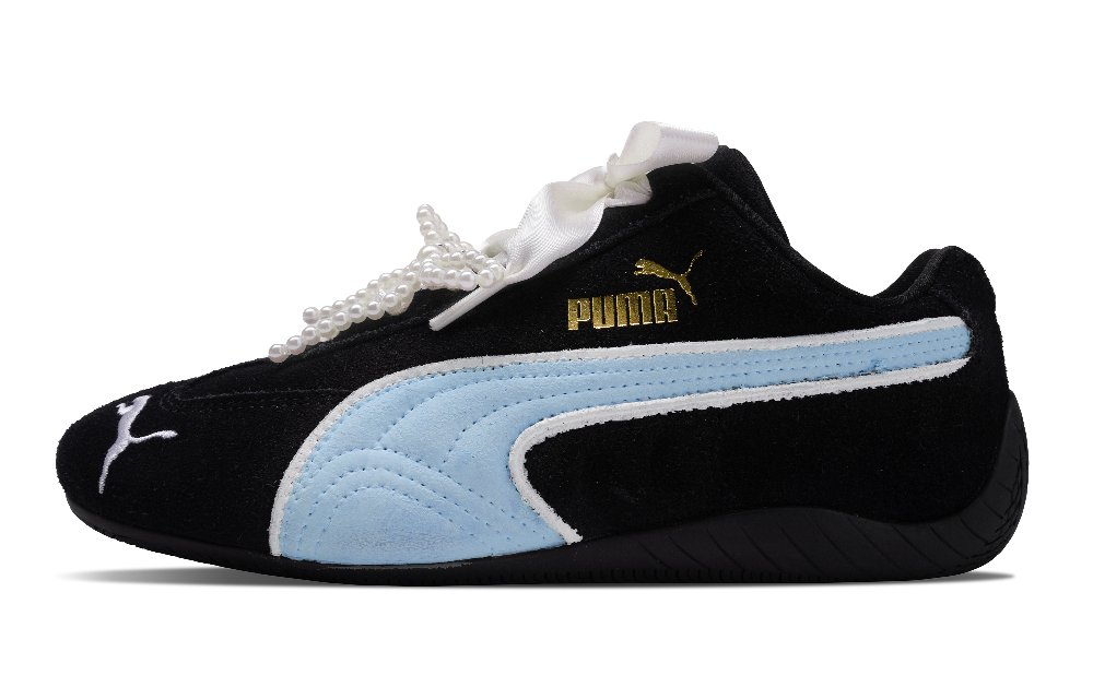 PUMA Speedcat Sea Salt Coconut Anti-Slip Wear-Resistant Low-Top Casual Shoes Unisex Black Blue