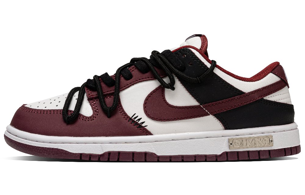 Nike Dunk Skateboard Shoes Men Low Top Black/Red/White