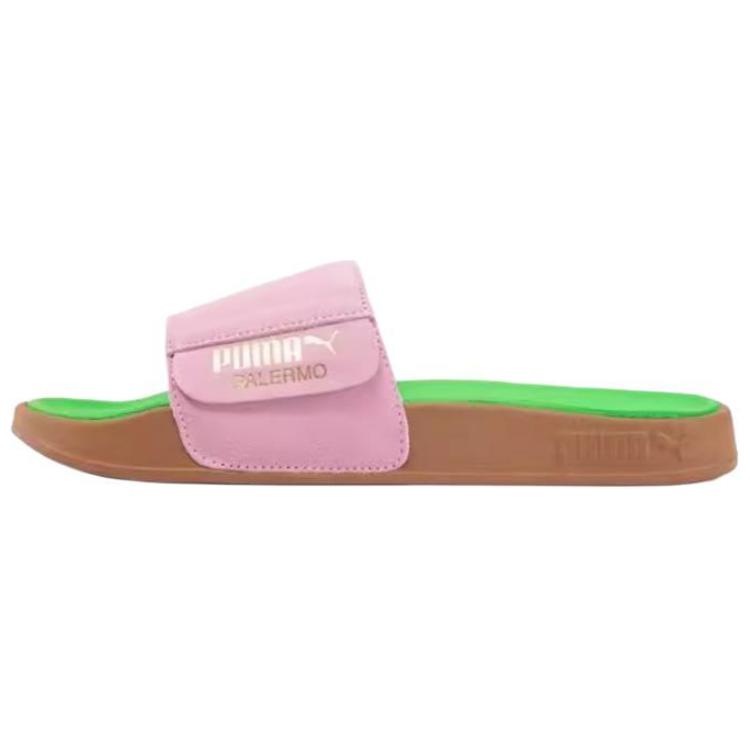 PUMA Leadcat 2.0 Slide Slippers Unisex Pink Gold Green
