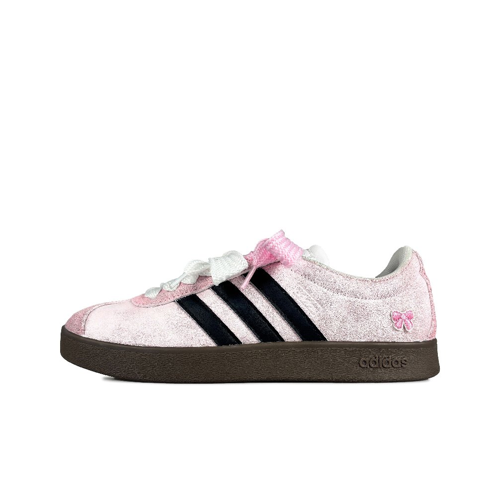 Adidas Neo VL Court 2.0 Low Top Skateboard Shoes Unisex Black Pink
