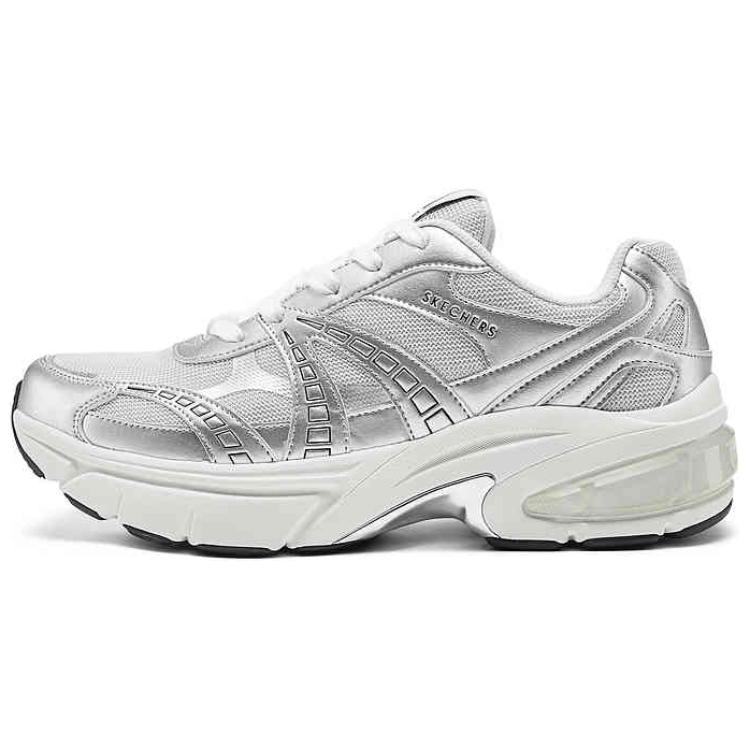 Skechers Low Top Running Shoes Men's Silver