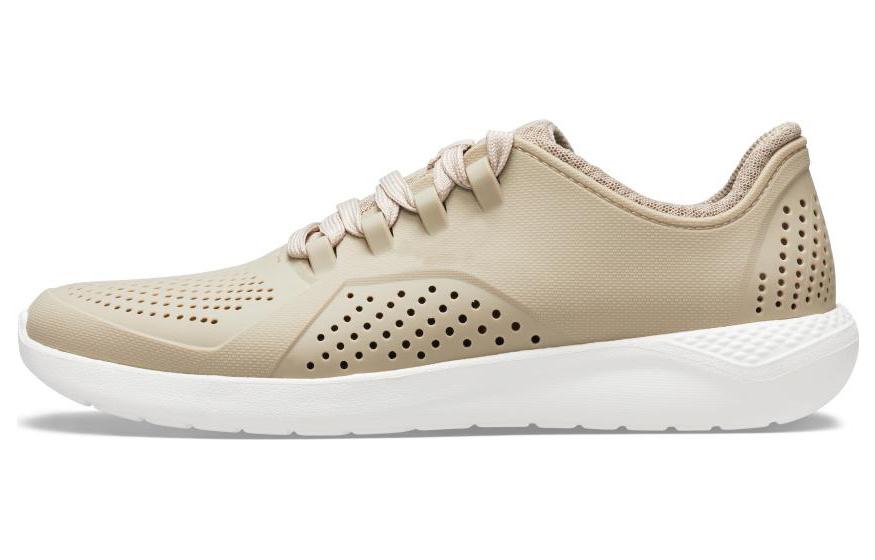 Crocs LiteRide Slip-Resistant Breathable Low-Top Running Shoes Men's Brown Beige
