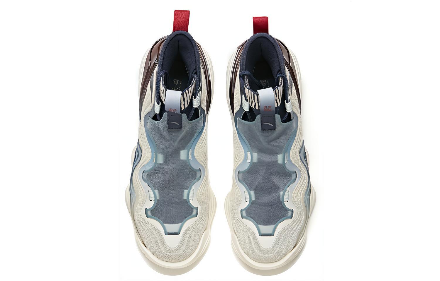 Anta Star Free Cushioning Anti-Slip Wear-Resistant Breathability High-Top Basketball Shoes Men's White Cyan купить в интернет-магазине Yoocart с быстрой доставкой по России.