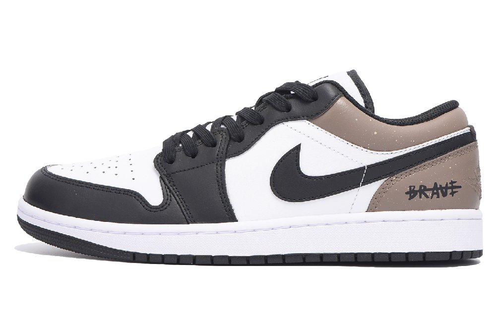 Jordan Air Jordan 1 Slip-Resistant Low-Top Vintage Basketball Shoes Men's Black Brown