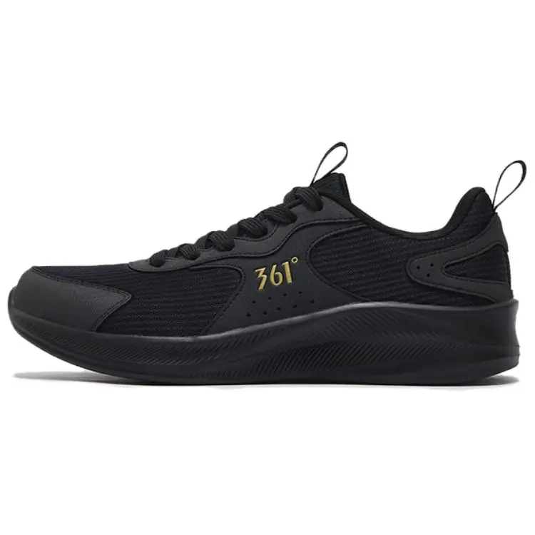 361° Cushioning Slip Resistant Low Top Casual Running Shoes Men's Obsidian Black