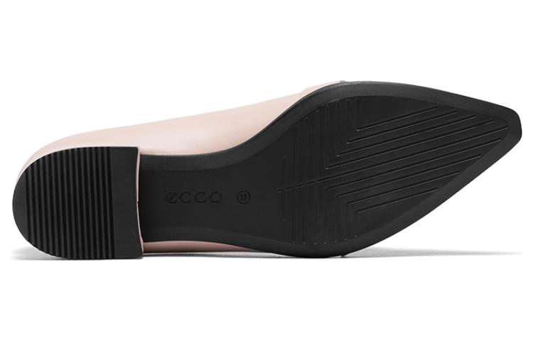 Ecco 20-Pointed Toe Collection Casual Single Shoes Women's Nude Pink