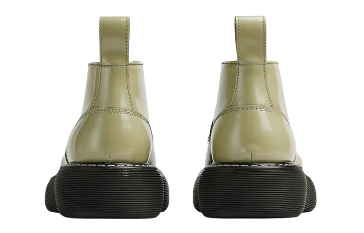Bottega Veneta Swell Leather Shoes Green купить в интернет-магазине Yoocart с быстрой доставкой по России.