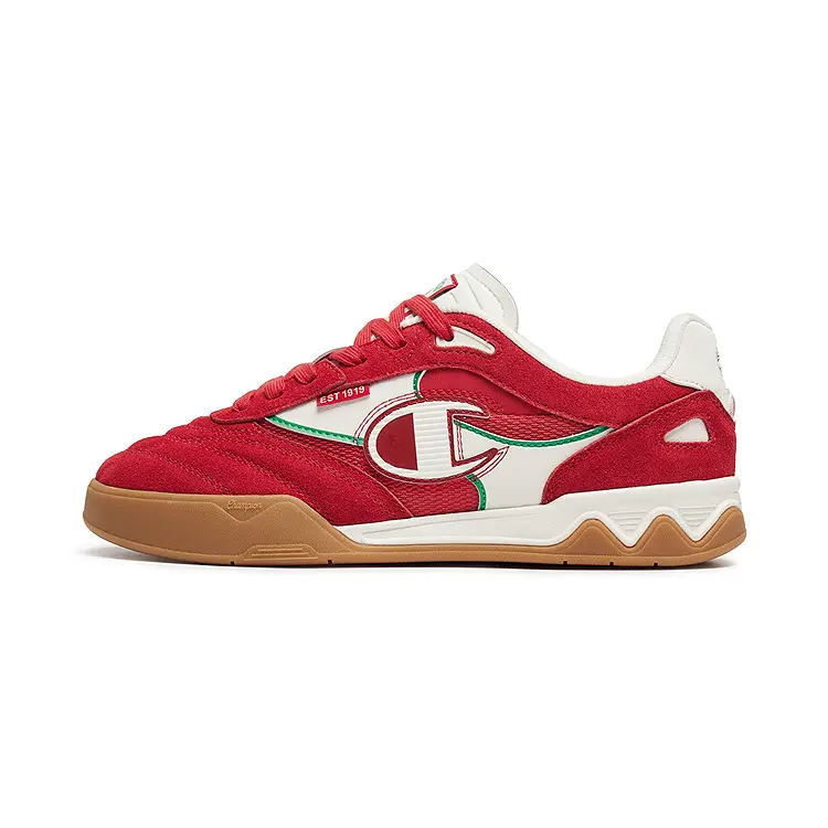 Champion Woven Foot Training Shoes Balance Low Top Skateboard Shoes Women's Aurora Red/Milk White