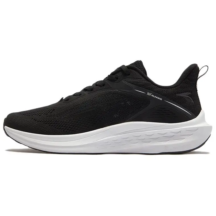 361° Slip Resistant, Abrasion Resistant, Breathable Low Top Casual Running Shoes Men's Obsidian Black/361 Degrees White