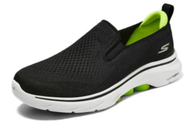Skechers GO WALK 7 Cushioning, Wear Resistant Low Top Casual Shoes Men's Black White