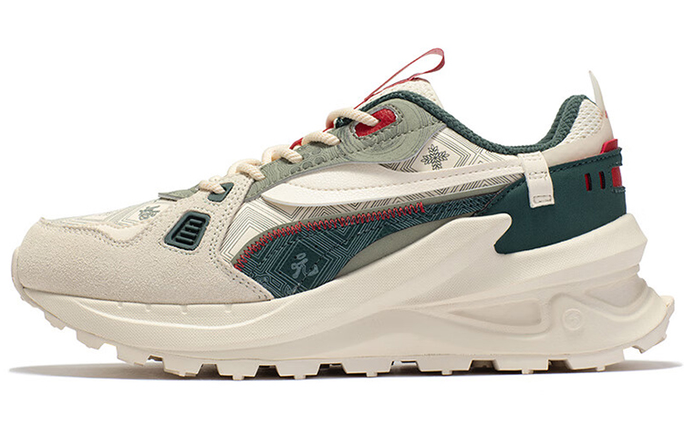 361° Long Wind Casual Shoes Women's Low-Top Sago/Eco Green