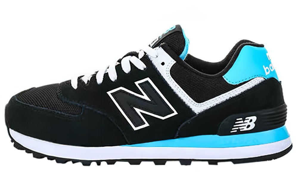 New Balance 574 Series Low Top Black/Blue Women's