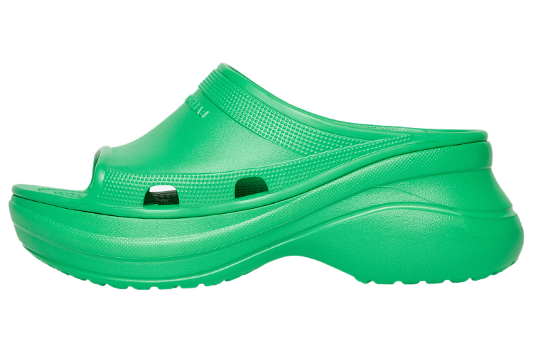 Balenciaga X Crocs Pool Slide Sandals Green Women's