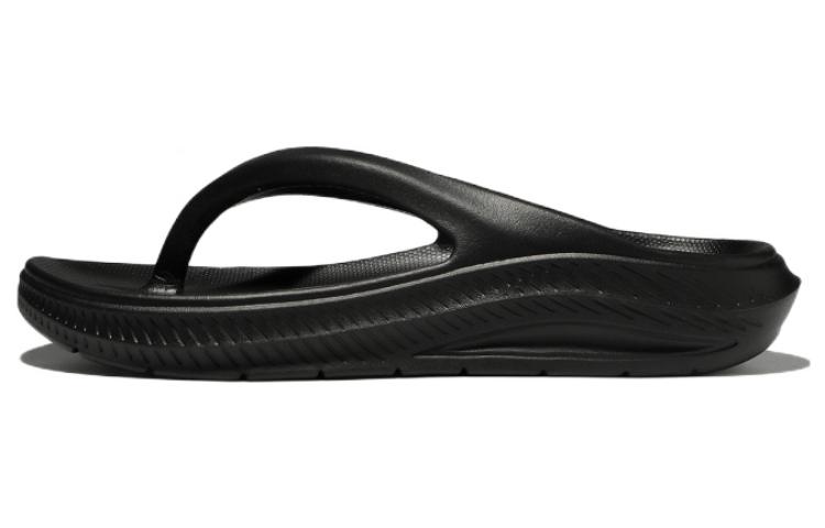 FILA Fong Song Platform Casual Sports Slippers Unisex Black Korean Version