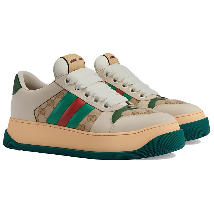GUCCI Screener 'GG Motif Beige Green'