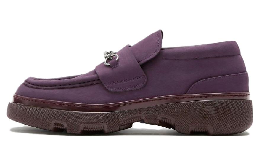 Burberry Creeper Clamp Suede Loafers