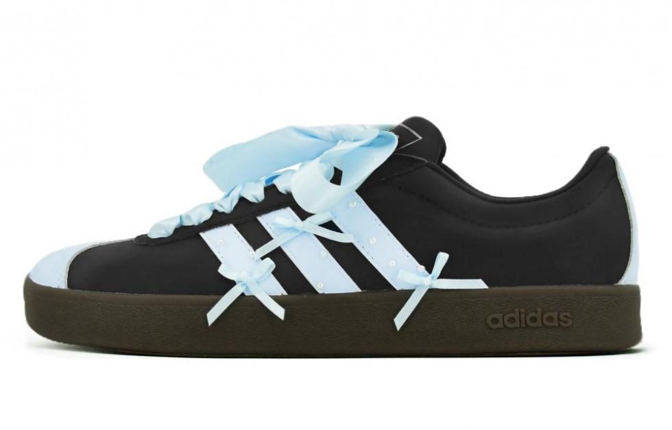 Adidas Neo VL Court 2.0 Wear-Resistant Slip-Resistant Low-Top Skateboard Shoes Unisex Black Blue