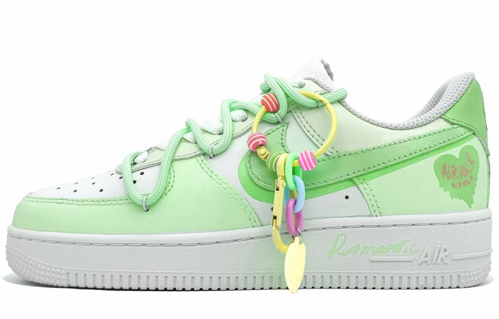 Nike Air Force 1 Anti-Slip Wear-Resistant Low-Top Skateboard Shoes Unisex Lucky Green