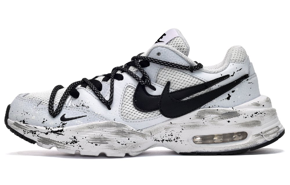 Nike Air Max Fusion Cushioning Wear-Resistant Low-Top Marathon Running Shoes Women's Gray White