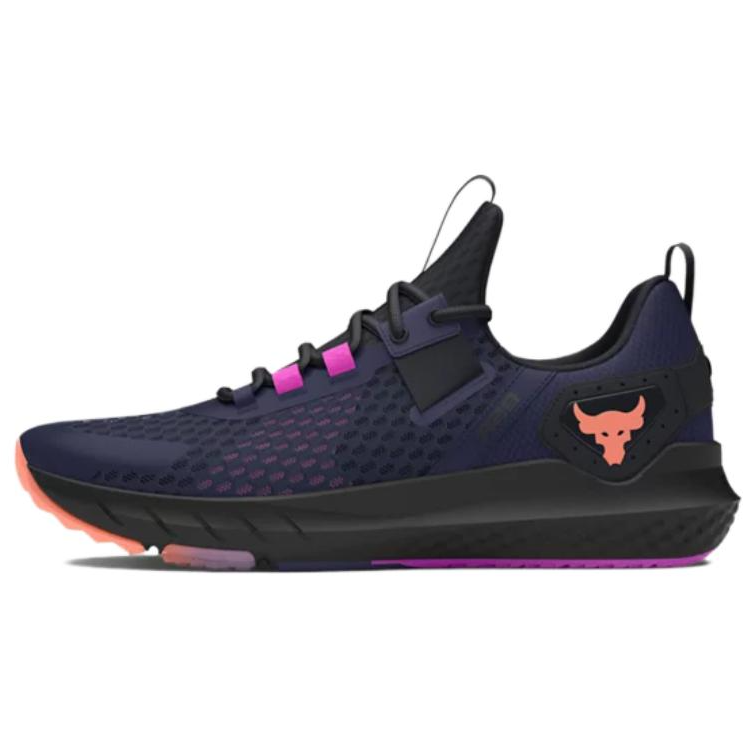 Under Armour Project Rock BSR 4 Cushioned Slip Resistant Abrasion Resistant Low Top Training Shoes Men Black