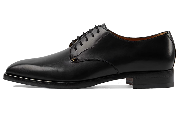 GUCCI Double G Leather Derby Shoes
