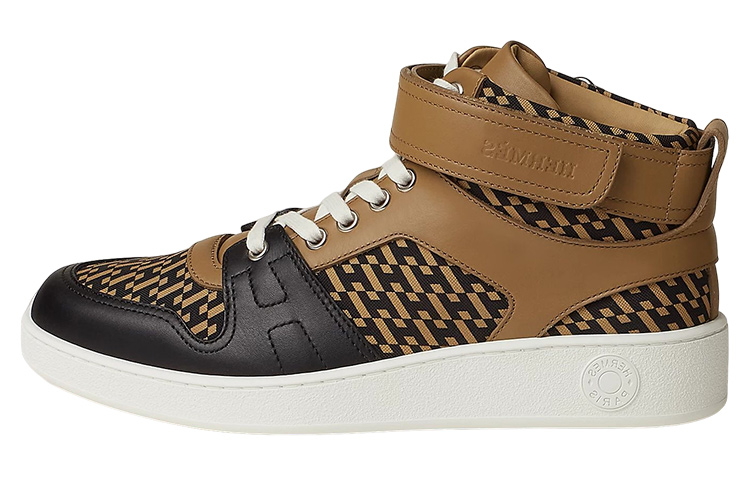 HERMES Freestyle Mid Top Stylish Skateboarding Shoes Men's Brown