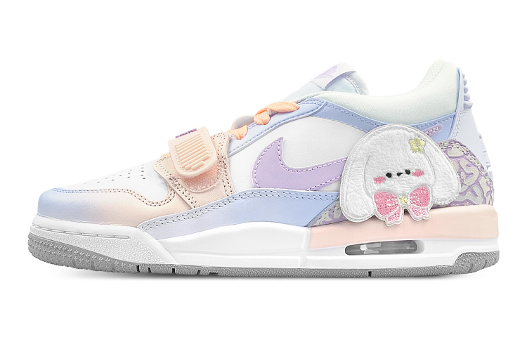 Jordan Legacy 312 Low-Top Vintage Basketball Shoes GS Pink Purple