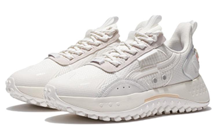 LiNing CF Cushioning, Slip Resistant, And Abrasion Resistant Low Top Casual Shoes Women's Mist White