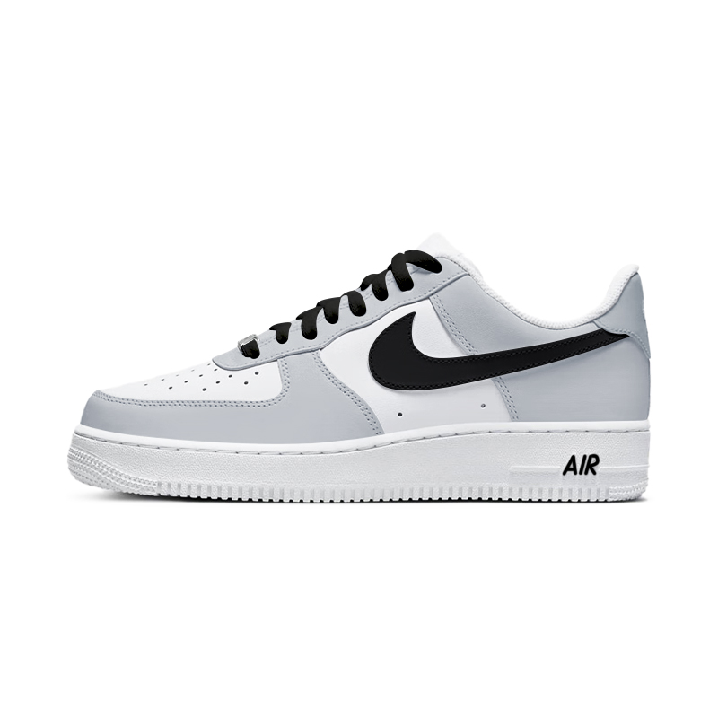 Nike Air Force 1 Anti Slip Wear Resistant Low Top Skateboard Shoes Women's Gray White