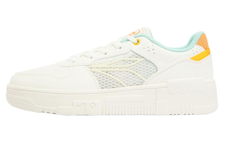 361° Wrapping Anti-Slip Shock-Absorbing And Wear-Resistant Low-Top Skateboard Shoes Women's White Green