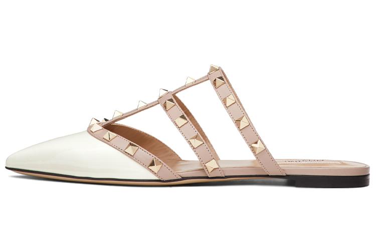 Valentino Rockstud Casual Single Shoes Women's Beige