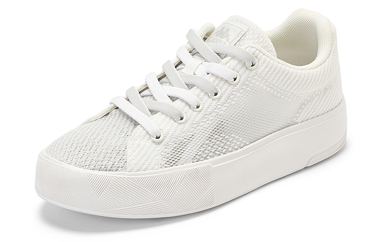 Kappa Slip Resistant, Abrasion Resistant, Breathable Low top Skateboard Shoes Unisex White