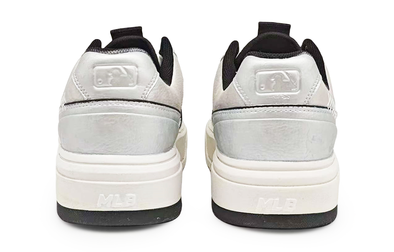 MLB Chunky Liner Abrasion Resistant Low Top Skateboard Shoes Unisex Silver White