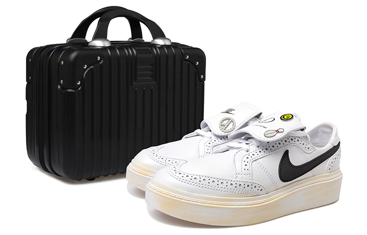 Peaceminusone x Nike Kwondo 1 Anti-Slip And Wear-Resistant Lightweight Low-Top Skateboard Shoes Unisex White Black